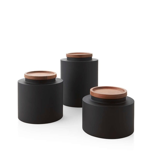 Crate&Barrel Kitchen Crate Barrel Clark Matte Black Canister Set Poshmark
